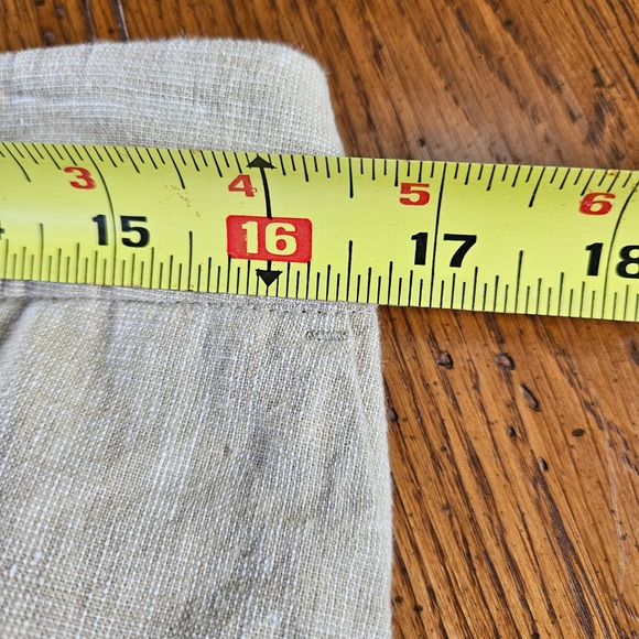 Evan Picone Petite Beige Linen Blend Wide Leg Trousers Size 12P - Picture 6 of 8